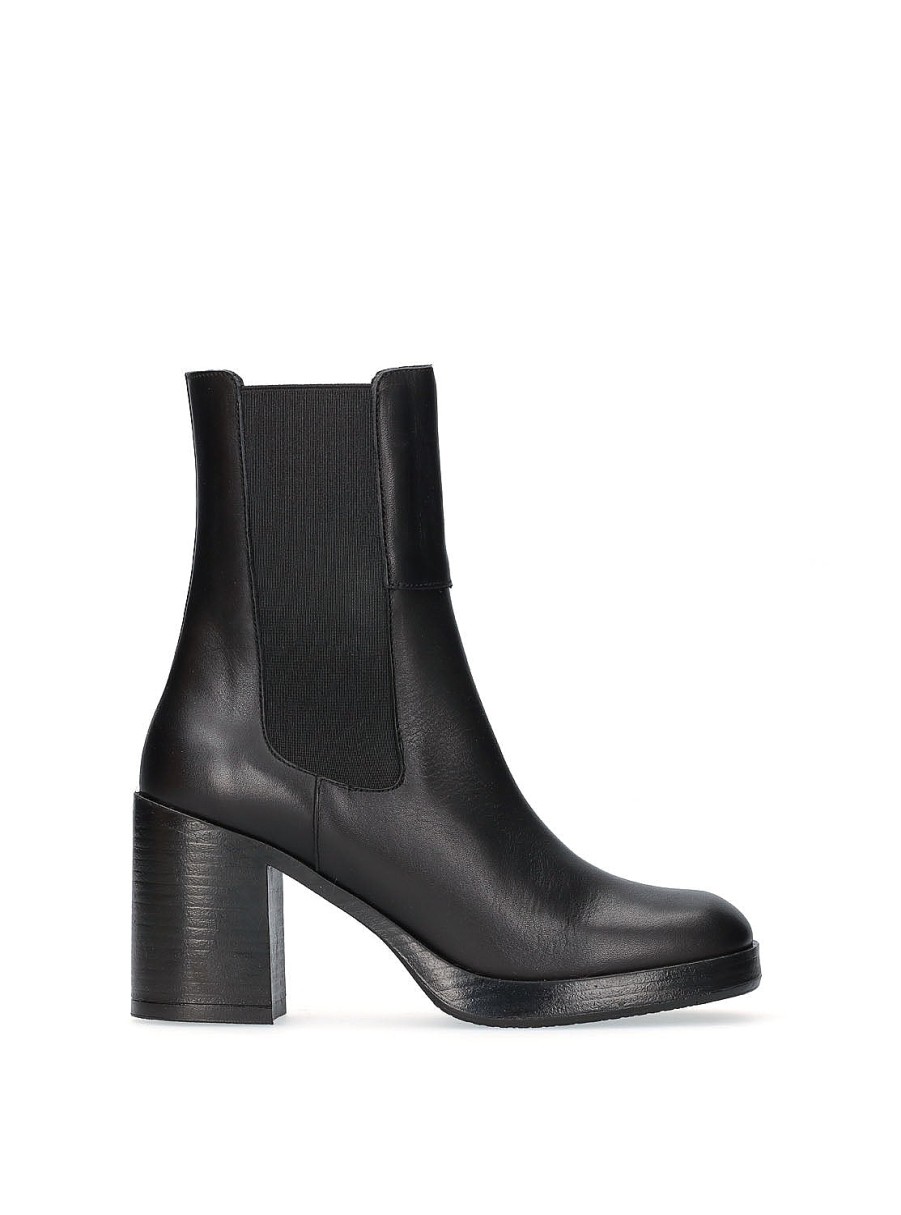 Calzado BRYAN | Botin Chelsea Tacon Piel Negro