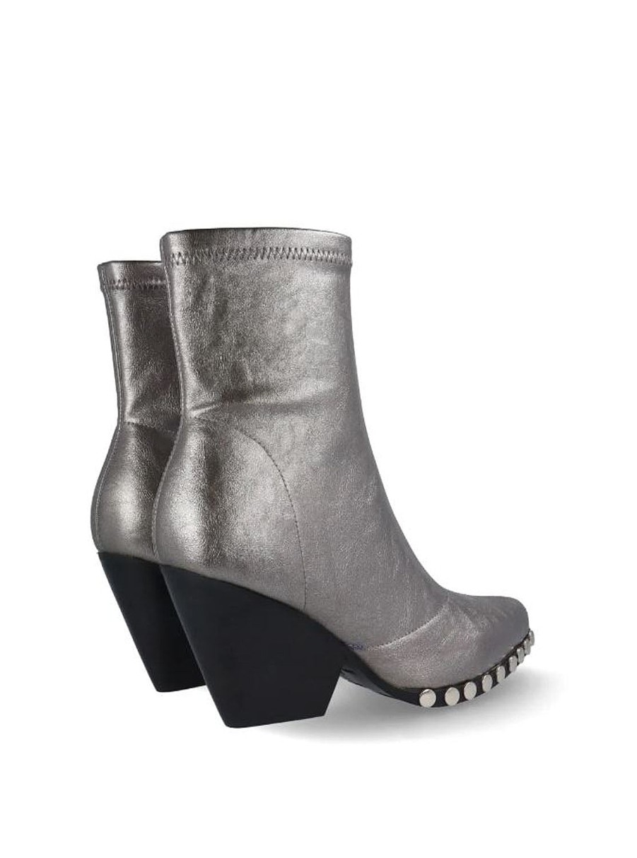 Calzado NOA HARMON | Botin Metalizado Elastico Plata Vieja