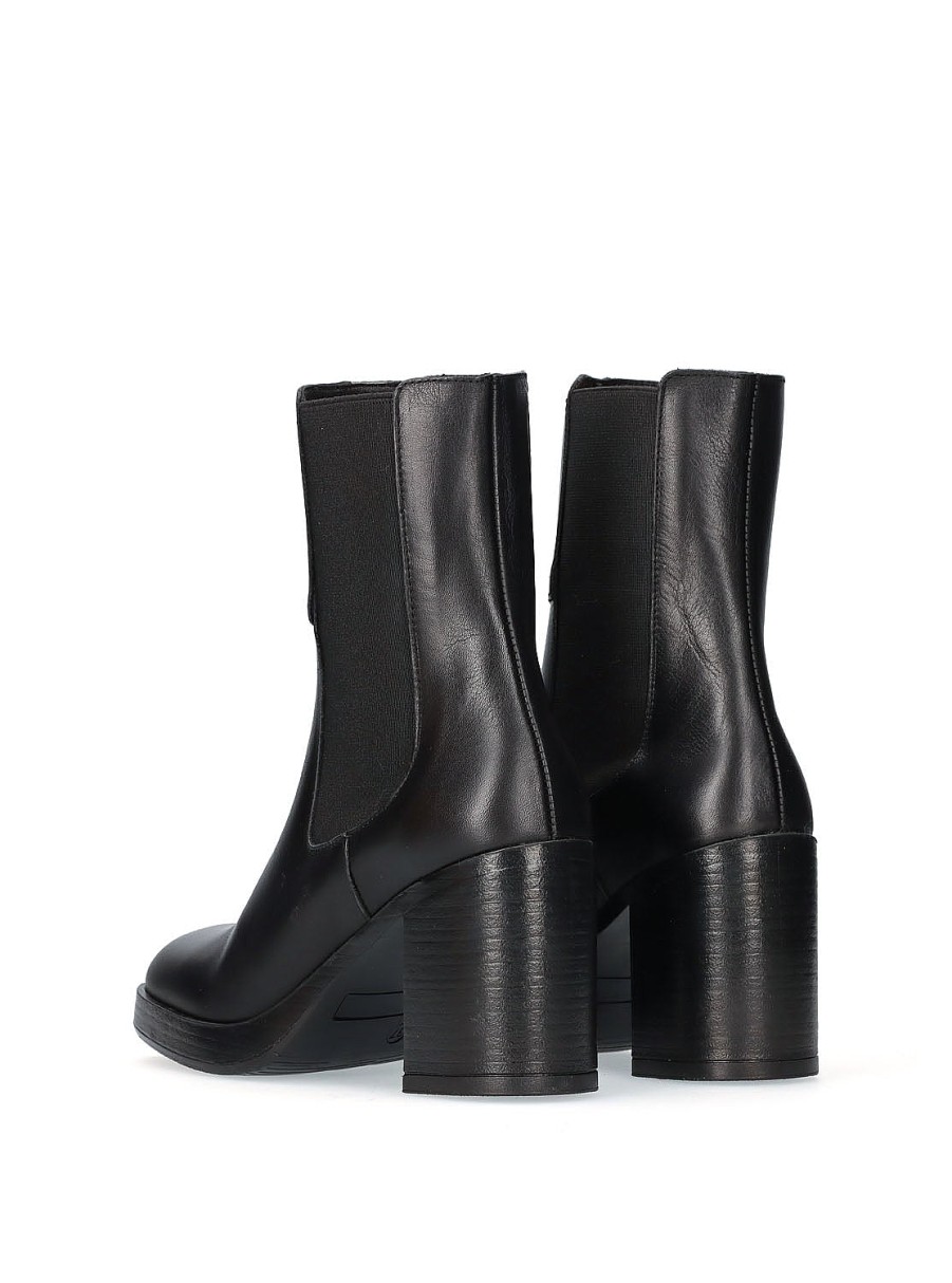 Calzado BRYAN | Botin Chelsea Tacon Piel Negro